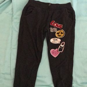 Black fashion joggers